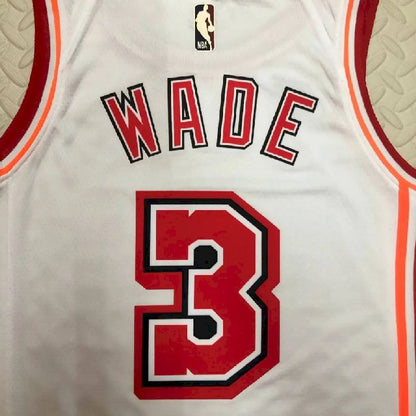 Camisa masculina Dwyane Wade branca retrô