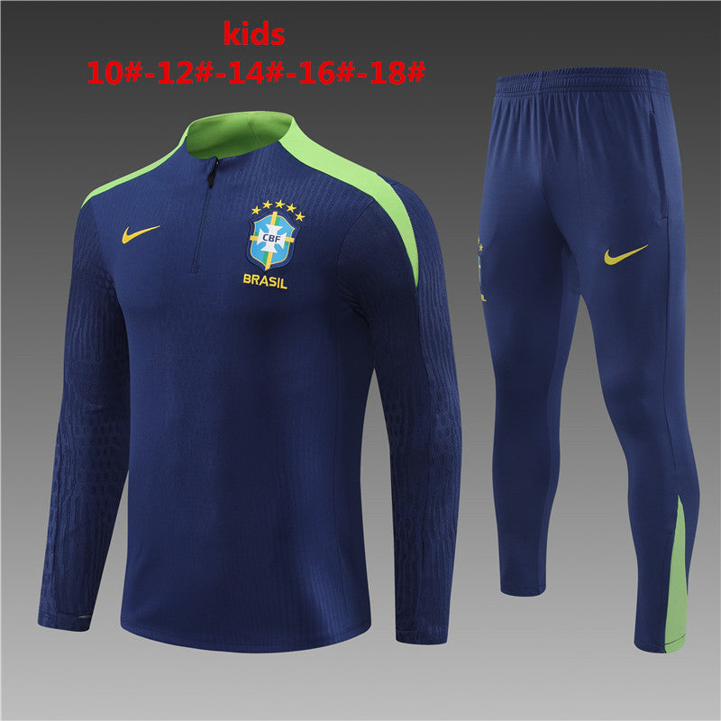 Suéter e calça infantil com zíper Brasil 2023/24 14001
