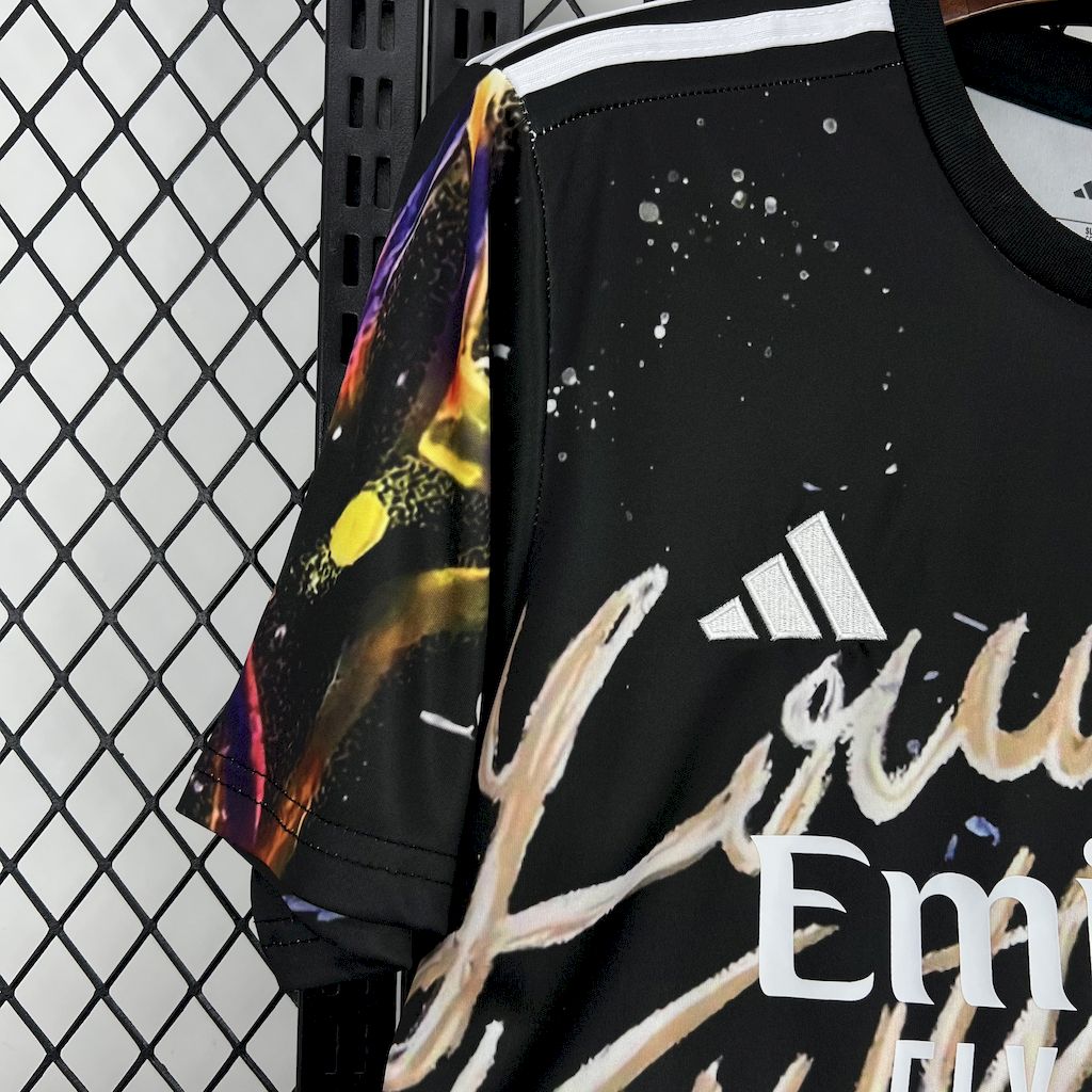 Camisa Louis Vuitton Joint Edition Preta Colorida do Real Madrid 2025/26