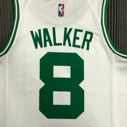 Camisa masculina Kemba Walker branca da equipe – Edição de 75º aniversário
