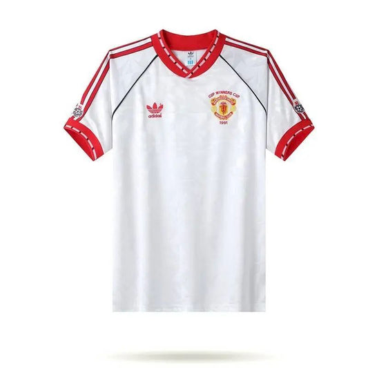 Camisa retrô da Copa dos Vencedores das Copas de 1991 do Manchester United