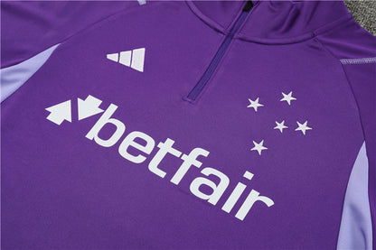 Camisola e Calça Cruzeiro 2023/24 Meio Zíper Adulto 14001