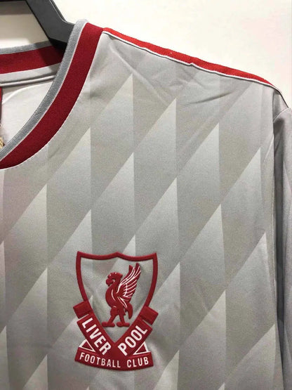 Camisa retrô de mangas compridas reserva do Liverpool 1989/91