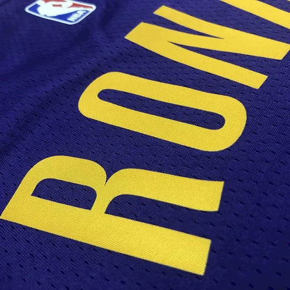 Camisa masculina Rajon Rondo 2020-21 roxa Swingman versão jogador – Edição Statement