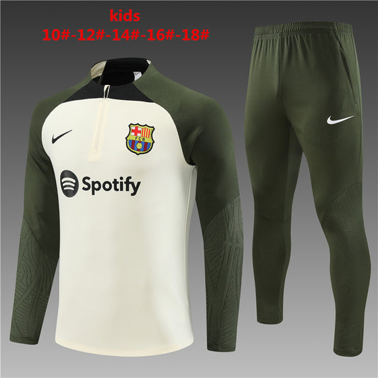 Suéter e calça infantil com zíper médio do Barcelona 2023/24 14001