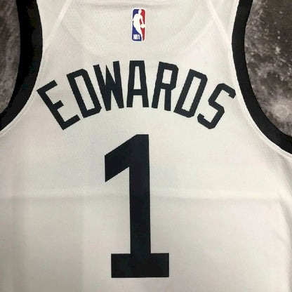 Camisa branca masculina Anthony Edwards Team – Edição City