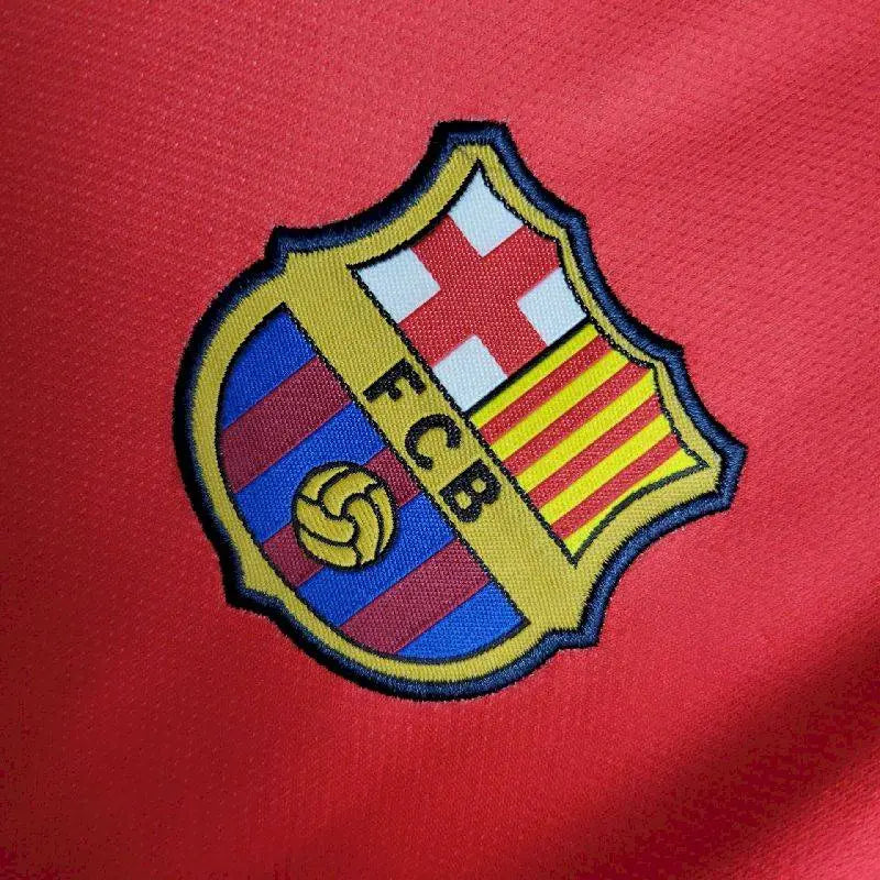 Camisa e shorts retrô infantil do Barcelona 2008/09