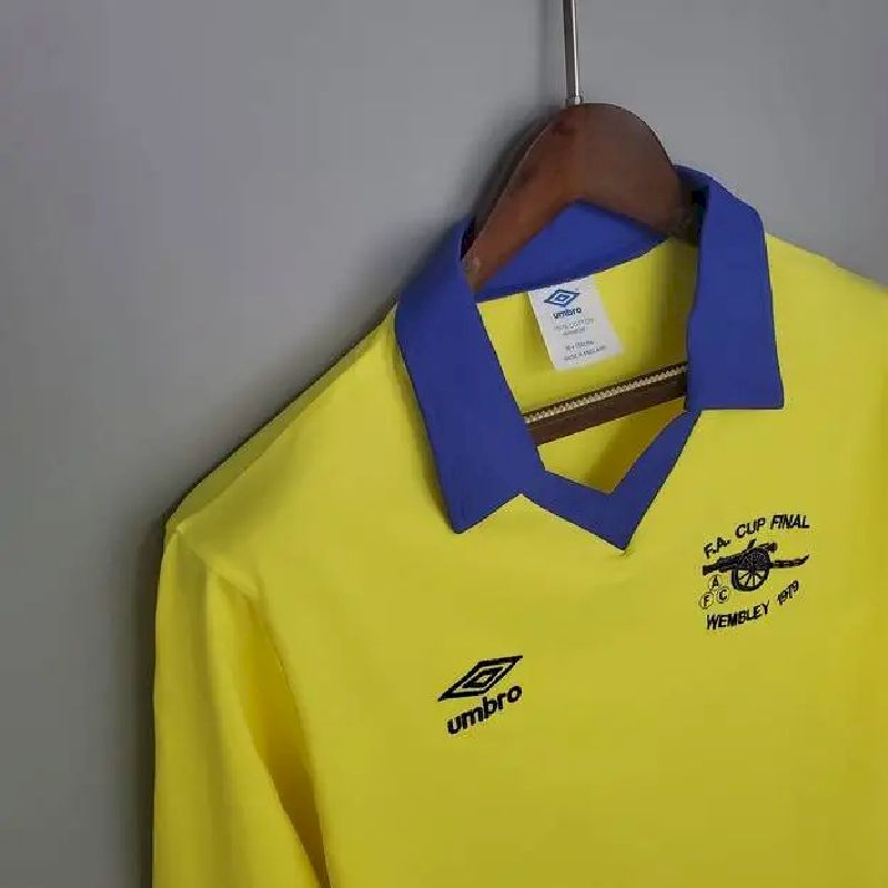 Camisa reserva retrô de manga comprida do Arsenal 1971/79