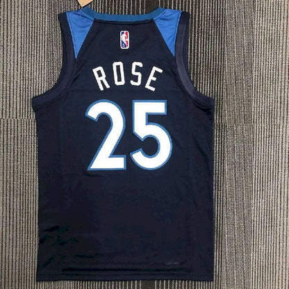 Camisa azul Derrick Rose masculina – Edição de 75º aniversário