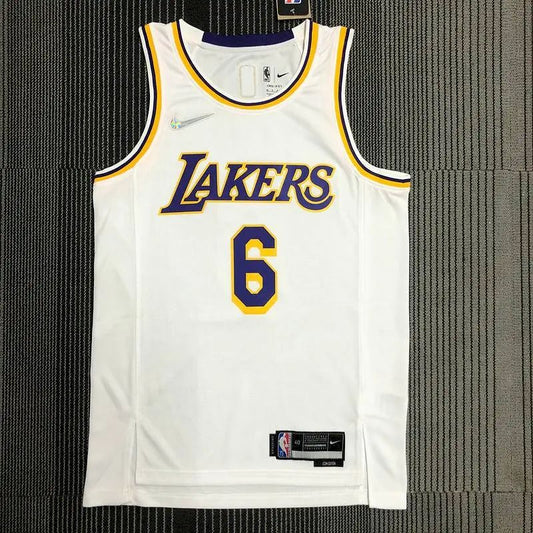 Camisa masculina LeBron James White Team – Edição de 75º aniversário