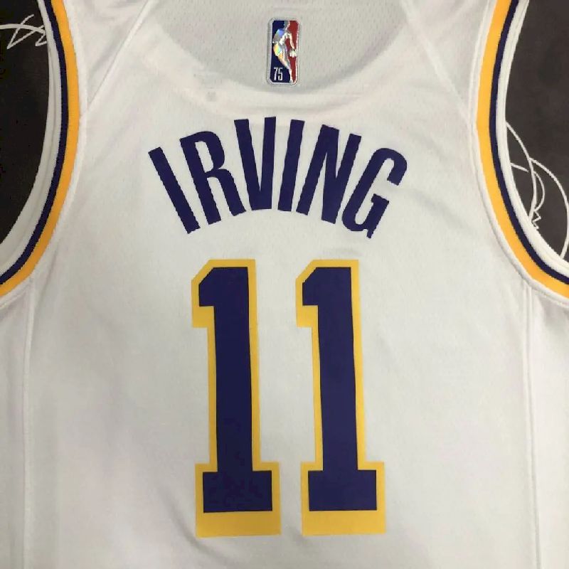 Men’s Kyrie Irving White Team Jersey – 75th Anniversary Edition