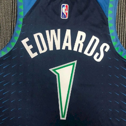 Camisa azul masculina Anthony Edwards Team – Edição City
