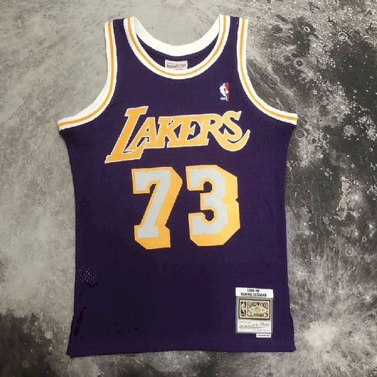 Men’s M&N 98/99 Dennis Rodman Purple Retro Jersey