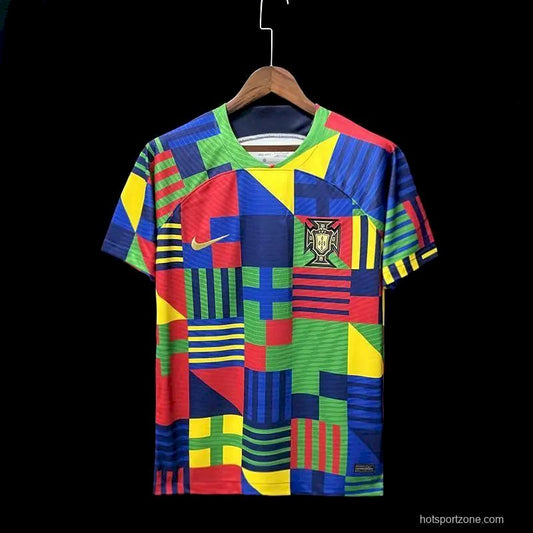 Men's Portugal 2022 Colorful Pre-Match Jersey