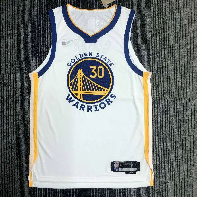 Camisa Masculina Stephen Curry Branca da Equipe – Edição Autêntica