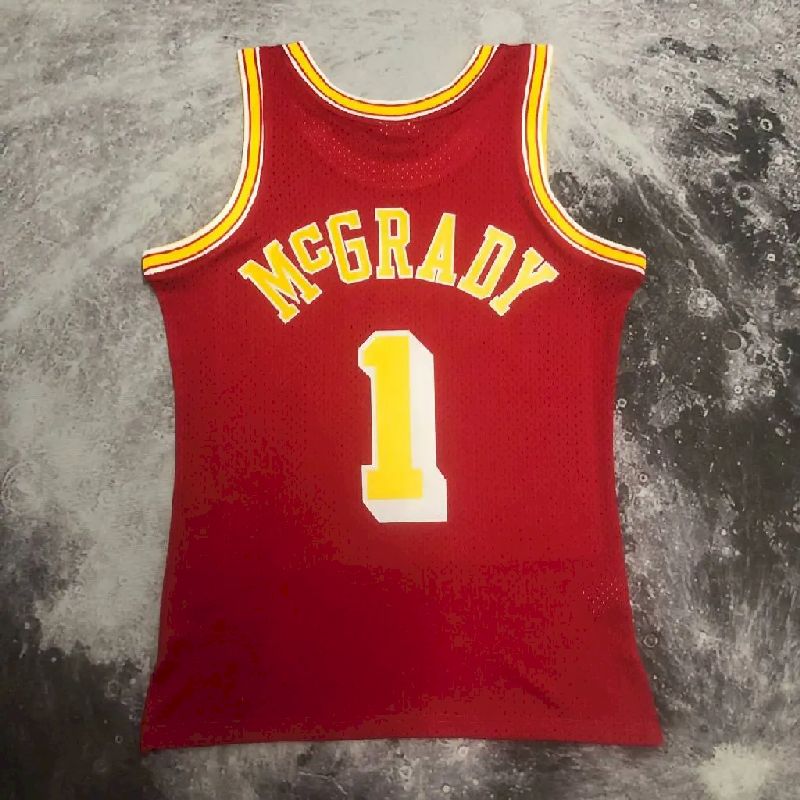 Camisa Masculina M&amp;N 2004/05 Tracy Mcgrady Vermelha Retro