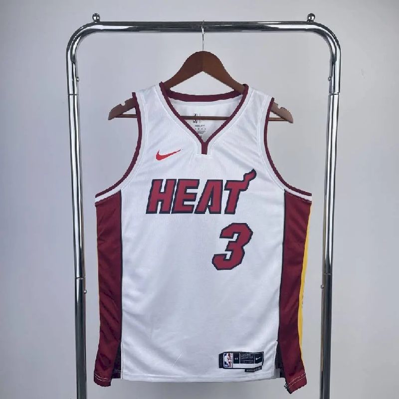 Camisa masculina Dwyane Wade branca da equipe