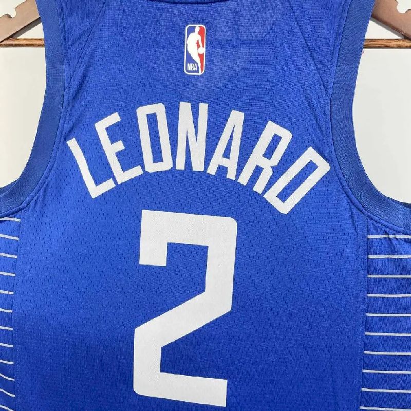 Camisa azul reserva masculina Kawhi Leonard 2023