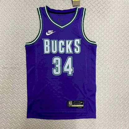 Camisa retrô masculina Giannis Antetokounmpo