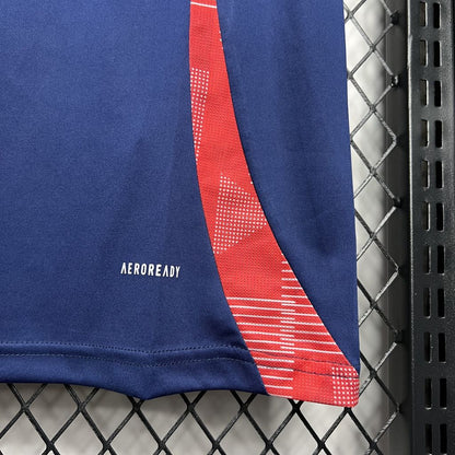 Camisa de treino pré-jogo azul escuro Manchester United 2024/25