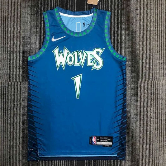 Camisa azul masculina Anthony Edwards Team – Edição City