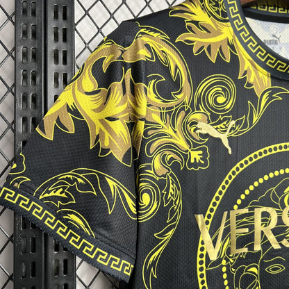 Men's Italy 2022/23 Versace Co-Branded Edition Jersey-Gold