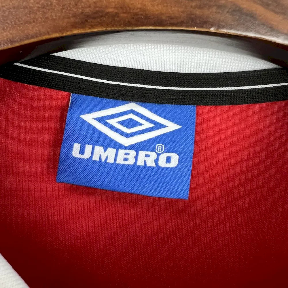 Camisa retrô de mangas compridas do Manchester United 1998/99