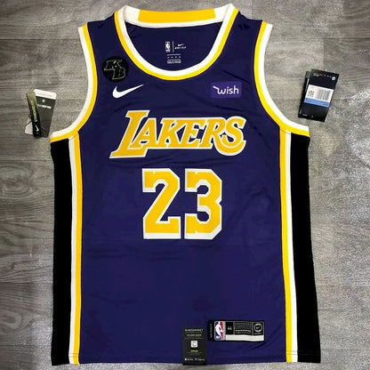 Camisa LeBron James Masculina Roxa Versão Jogador – Edição Clássica Retrô