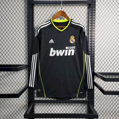 Camisa retrô de mangas compridas reserva do Real Madrid 2010/11