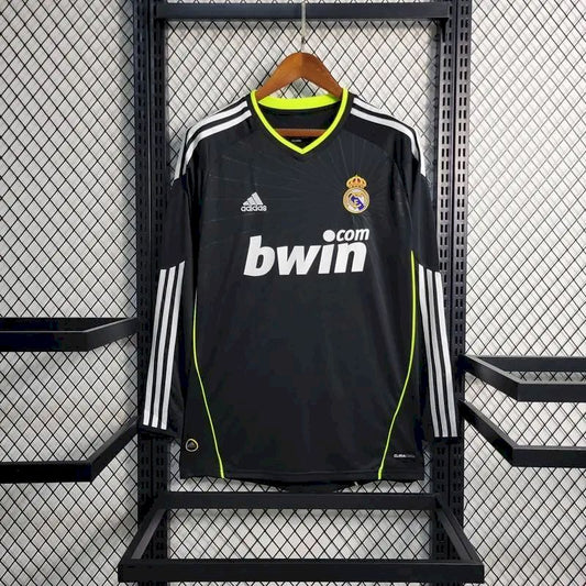 Camisa retrô de mangas compridas reserva do Real Madrid 2010/11
