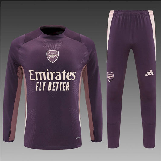 Arsenal 2024/25 Half-Zip Adult Sweater+Pant Brown 14001