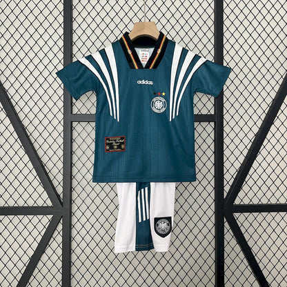 Camisa e shorts retrô infantil reserva da Alemanha 1996