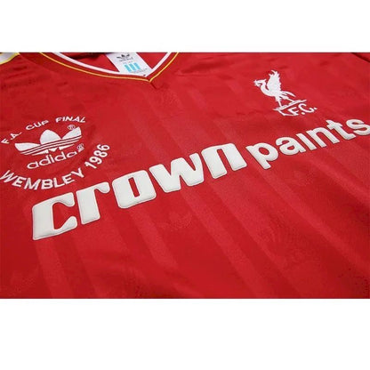 Camisa retrô de mangas compridas da Copa da Inglaterra, temporada 1985/86, Liverpool