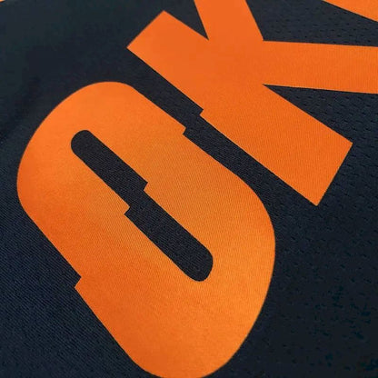 Camisa masculina Russell Westbrook Swingman azul marinho – Edição Statement
