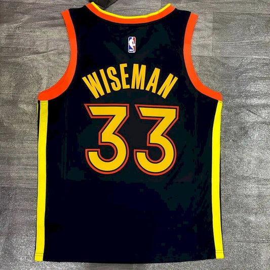Men’s James Wiseman 2020-21 Navy Swingman Jersey – City Edition