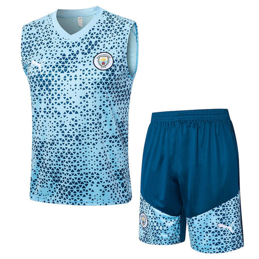 Camiseta regata e short adulto Manchester City 2023/24 815