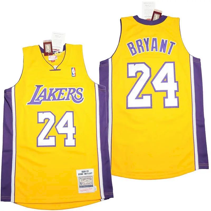 Camisa Kobe Bryant #24 Gold Retro Classics 2008-09 Autêntica