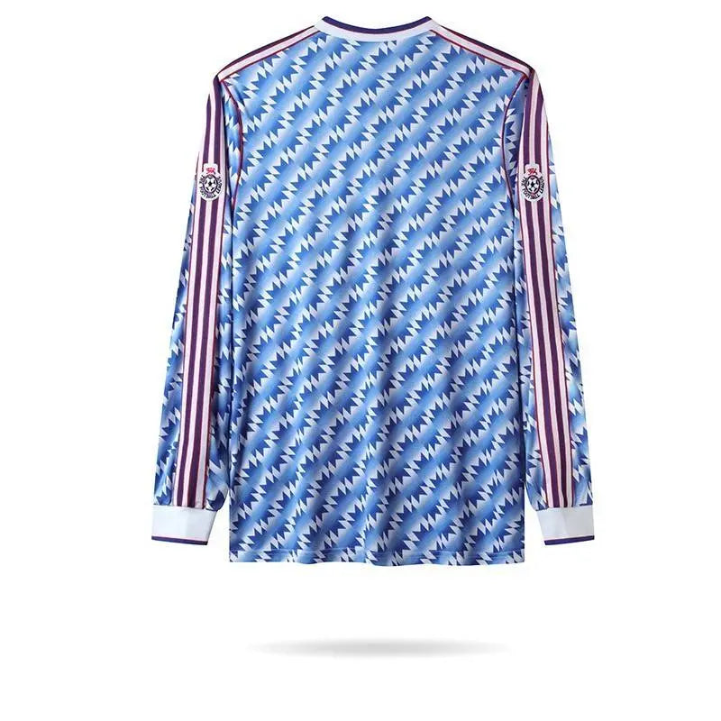 Camisa retrô de mangas compridas reserva do Manchester United 1990/92