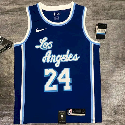 Camisa azul masculina Kobe Bryant versão jogador – Edição clássica retrô