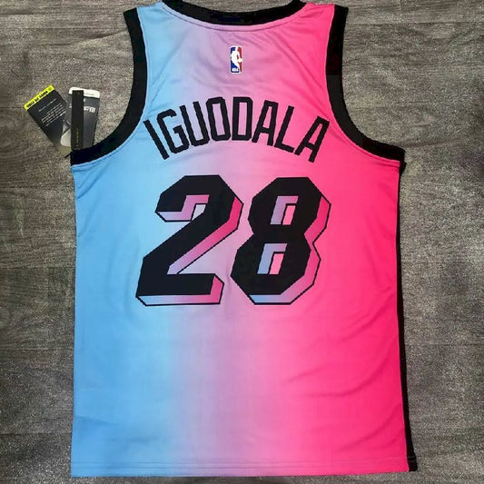 Camisa masculina Andre Iguodala 2020-21 Swingman rosa versão jogador – Edição City