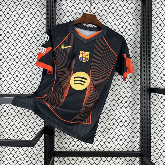 Barcelona 2025/26 black orange special edition Jersey (With Champions League)