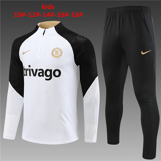 Suéter e calça Chelsea 2023/24 com zíper e meio zíper infantil 14001