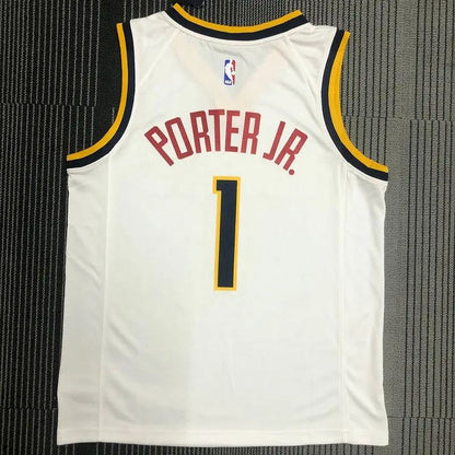 Camisa masculina Michael Porter Jr. Swingman versão jogador branca – edição Association