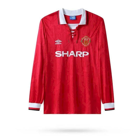 Camisa retrô de mangas compridas do Manchester United 1992/94