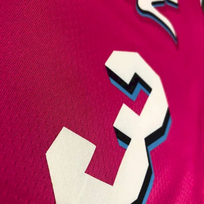 Camisa masculina Dwyane Wade rosa versão jogador – edição clássica retrô