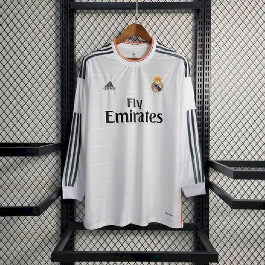 Camisa retrô manga longa do Real Madrid 2013/14 Home