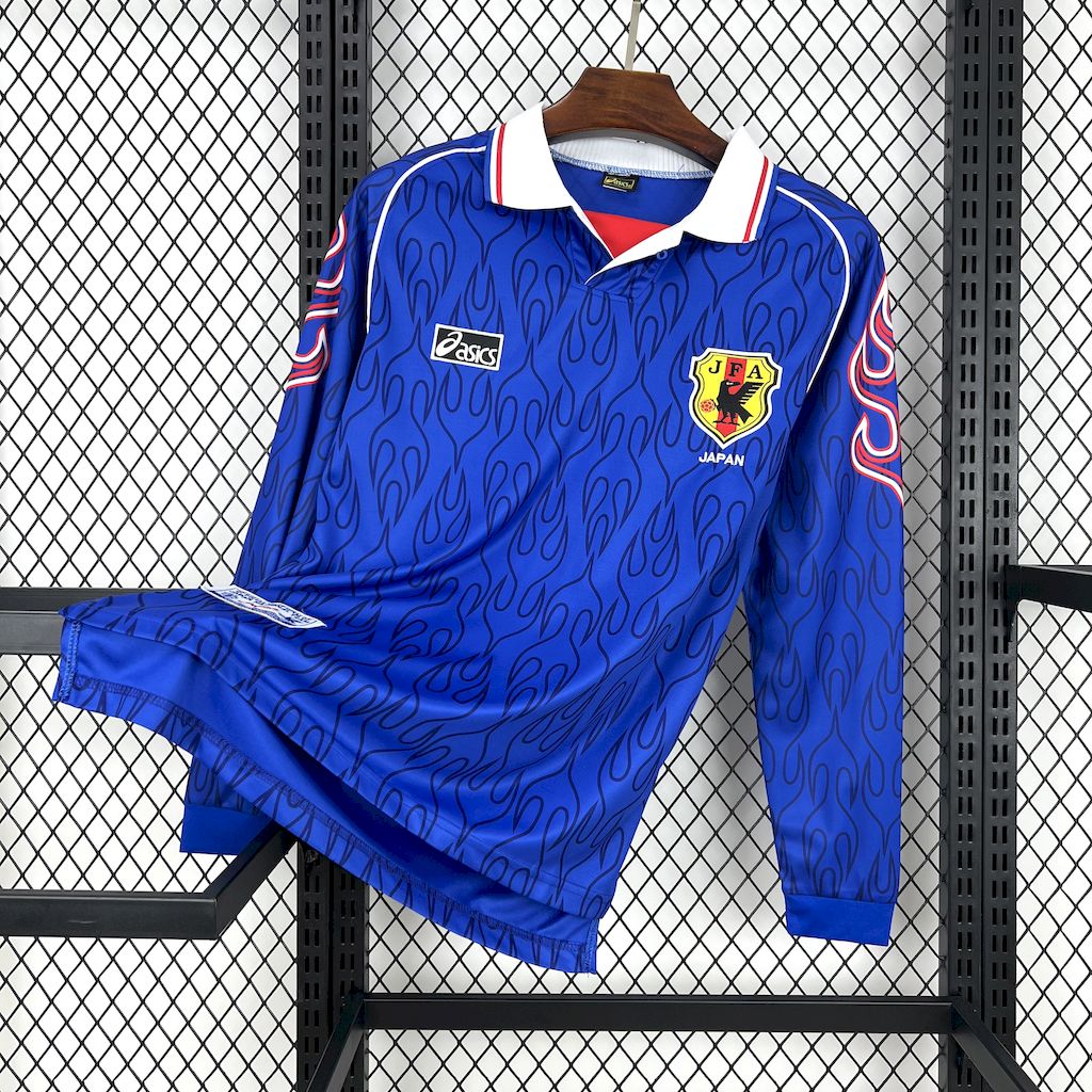 Camisa retrô de mangas compridas da seleção japonesa de 1998