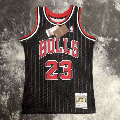 Camisa masculina M&amp;N 1996 Michael Jordan preta retrô