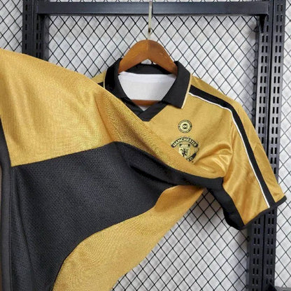 Camisa reversível do Manchester United Centenary 2001/02, reserva e terceira camisa retrô