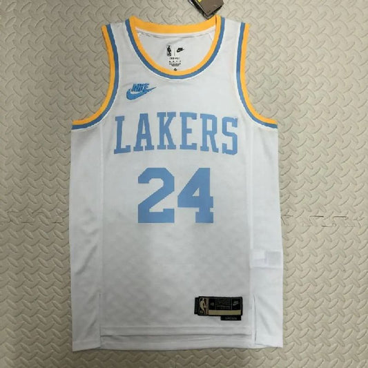 Camisa masculina Kobe Bryant branca retrô